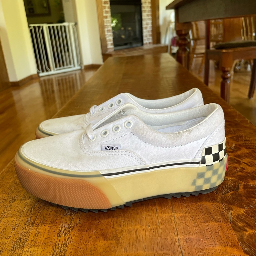 Vans Era Stacked 'White Checkerboard